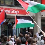 University students attend pro-Palestinian demonstration in London