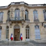 French outgoing Prime Minister Lecornu makes an address at Matignon