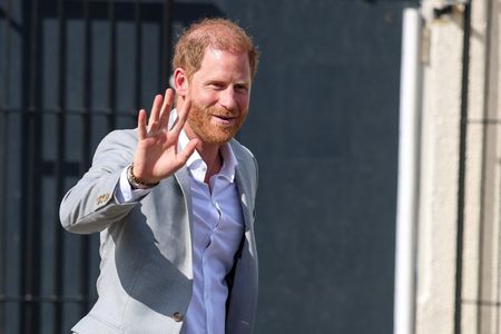 Britain's Prince Harry visits the Community Recording Studio in Nottingham