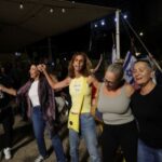 Tel Aviv following the announcement of the agreement between Israel