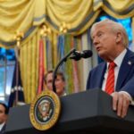 U.S. President Trump makes an announcement about lowering U.S. drug