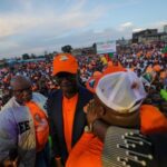Cabral Libii campaigns ahead of the Cameroonian presidential election