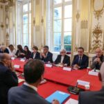 France’s reappointed Prime Minister Sebastien Lecornu attends a meeting with