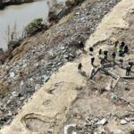 Drone view shows members of the National Search Commission (CNB)