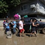 Aftermath of floods due to torrential rains in Alamo