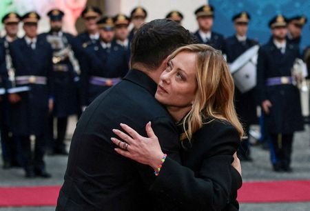 Ukraine's President Zelenskiy meets Italy's PM Meloni in Italy