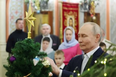 Russia's President Putin attends Orthodox Christmas liturgy