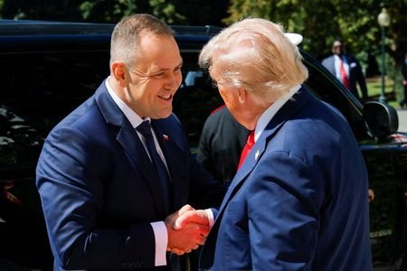 U.S. President Donald Trump meets Polish President Karol Nawrocki in