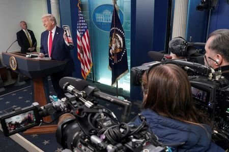 Press briefing on the one-year mark into U.S. President Donald