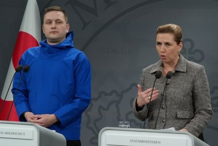 Danish Prime Minister Mette Frederiksen and Greenlandic Prime Minister Jens-Frederik