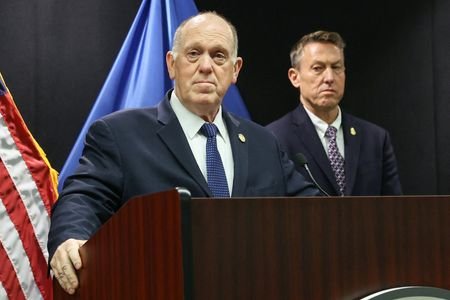 White House border czar Tom Homan speaks at a press