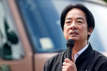 FILE PHOTO: Taiwan President Lai Ching-te inspects reservists during a