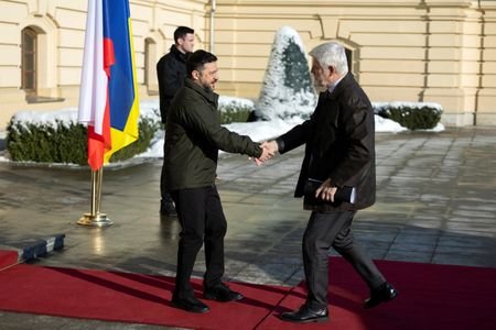 Ukrainian President Volodymyr Zelenskiy meets his Czech counterpart Petr Pavel
