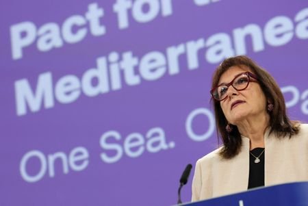 European Commissioner for Mediterranean Suica at a press conference on