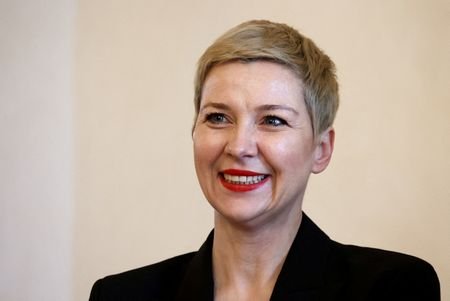 FILE PHOTO: German President Steinmeier meets with Belarusian opposition leader