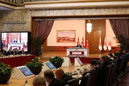 Turkey’s Parliament Speaker Kurtulmus chairs a parliamentary commission in Ankara