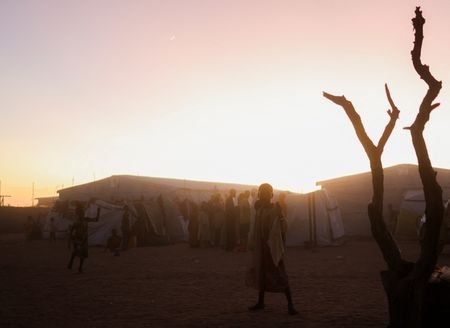 Tine transit camp in eastern Chad amid the conflict between