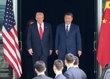 FILE PHOTO: U.S. President Donald Trump meets with Chinese President