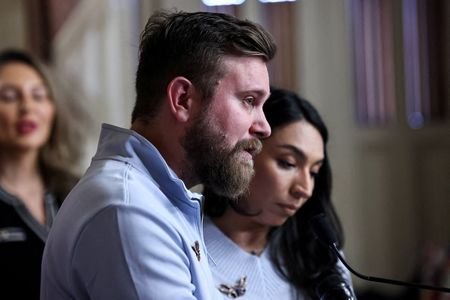 FILE PHOTO: Senate Minority Leader Chuck Schumer, Epstein survivors and