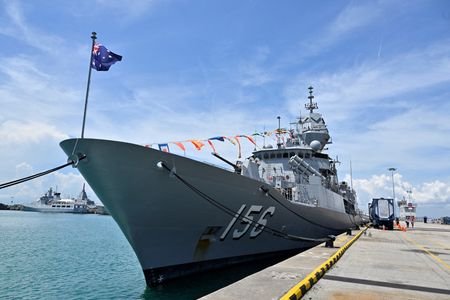 FILE PHOTO: Royal Australian Navy vessel, HMAS Toowoomba, is docked