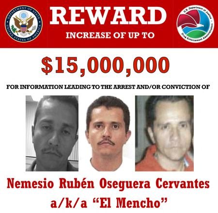 Mexican drug lord Nemesio Oseguera Cervantes, also known as El