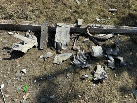Purported image of fragments of a Russian 9M729 missile provided