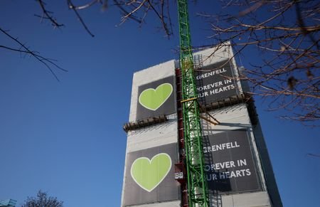 FILE PHOTO: Work to dismantle Grenfell Tower in London