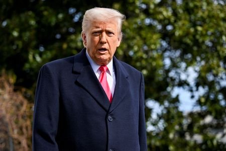 U.S. President Donald Trump departs for the Conservative Political Action