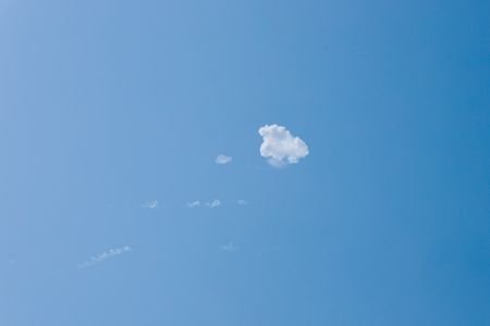 Smoke is left in the sky after reported Iranian missile