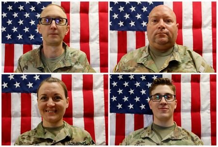 A combination image of undated photos of U.S. soldiers killed