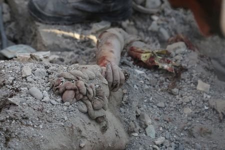 FILE PHOTO: Aftermath of a reported strike on a school