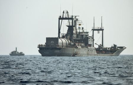 FILE PHOTO: Sri Lanka Navy conducts rescue operations off the coast of