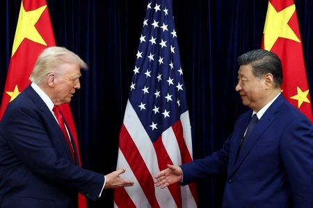 FILE PHOTO: U.S. President Donald Trump meets with Chinese President