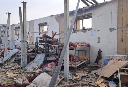 Aftermath of an air strike in Kabul