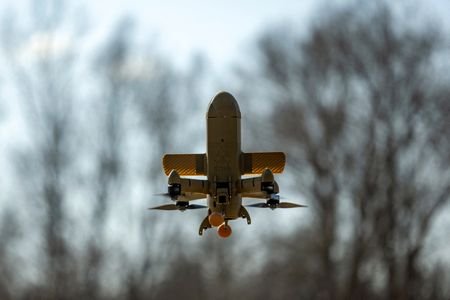 Wild Hornets engineers demonstrate Ukrainian Sting interceptor drones in Ukraine