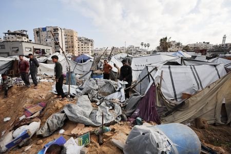 Aftermath of an Israeli strike on a tent camp in