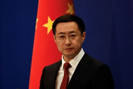 Chinese Foreign Ministry spokesperson Lin Jian attends a press conference