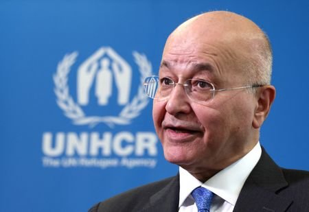 UN High Commissioner for Refugees Barham Salih attends interview with