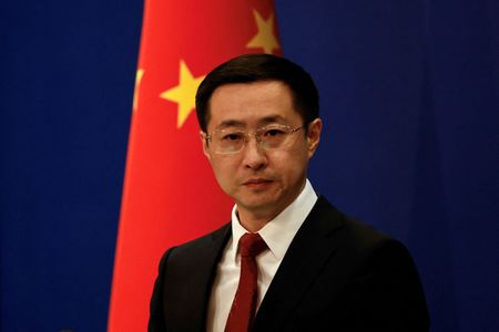 FILE PHOTO: Chinese Foreign Ministry spokesperson Lin Jian attends a