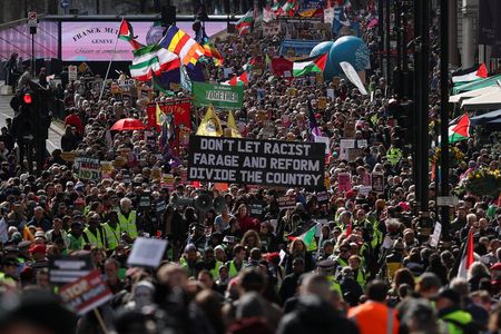 March against far-right extremism, in London
