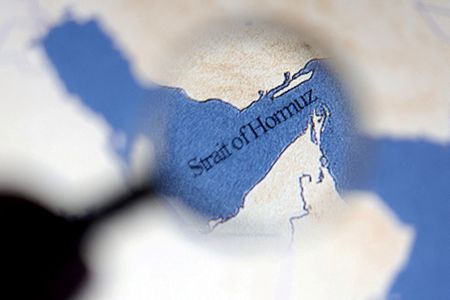 FILE PHOTO: Illustration shows map showing the Strait of Hormuz