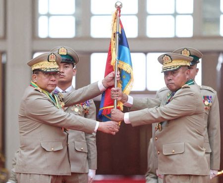 FILE PHOTO: Myanmar junta chief Senior General Min Aung Hlaing