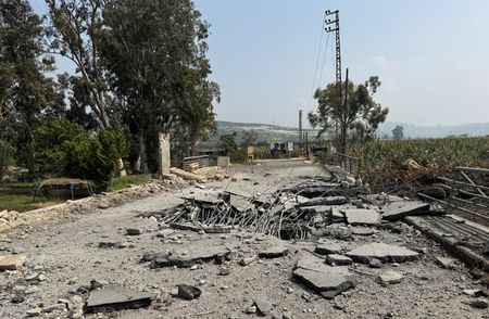 The damaged Qasmiyeh Bridge over the Litani river