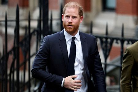 FILE PHOTO: Trial in Britain's Prince Harry and others' phone-hacking