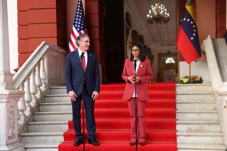 Venezuela's interim President Rodriguez meets U.S. Interior Secretary Burgum at