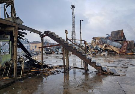 Aftermath of an air strike in Kabul
