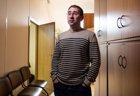 FILE PHOTO: Sobesednik newspaper's editor-in-chief Oleg Roldugin gives interview in