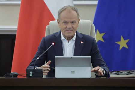 Polish Prime Minister Tusk speaks during government sitting in Warsaw