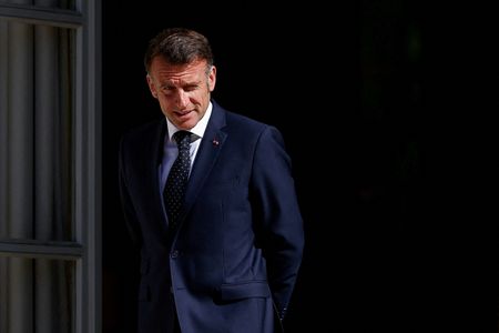 FILE PHOTO: French President Macron hosts a reception at the