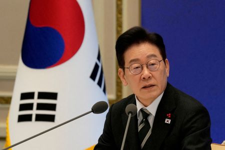 FILE PHOTO: South Korean President Lee Jae Myung attends his